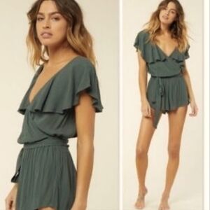 O'Neill Green Romper | Size L